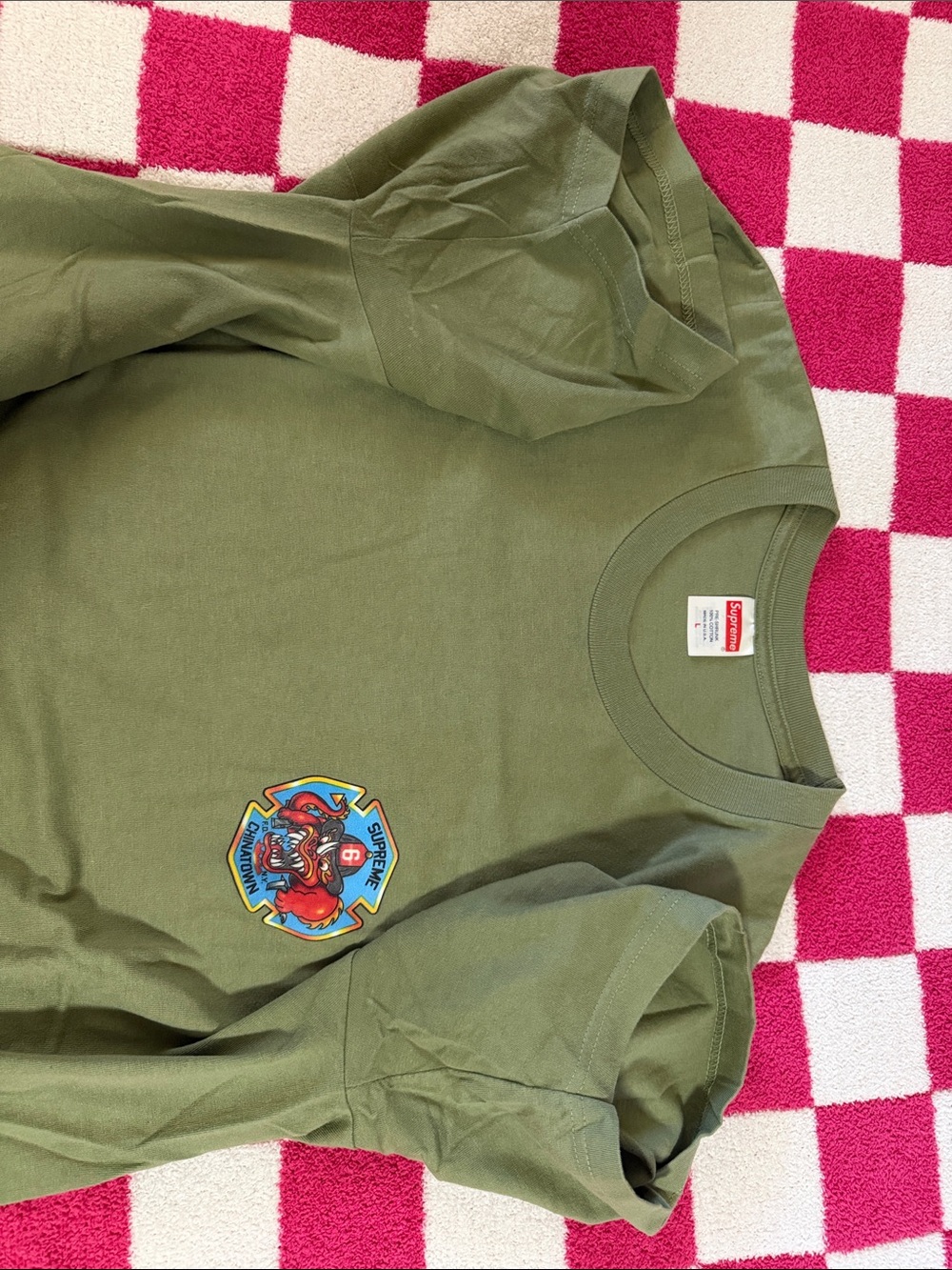 Men’s Like New Supreme FDNY Engine 9 Tee Size Large - Picture 6 of 8